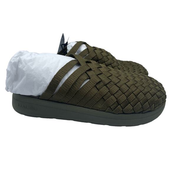 Malibu Sandals Colony Classic Nylon Eva Olive Green Slip On Mens 8 Womens 10 - Picture 3 of 6